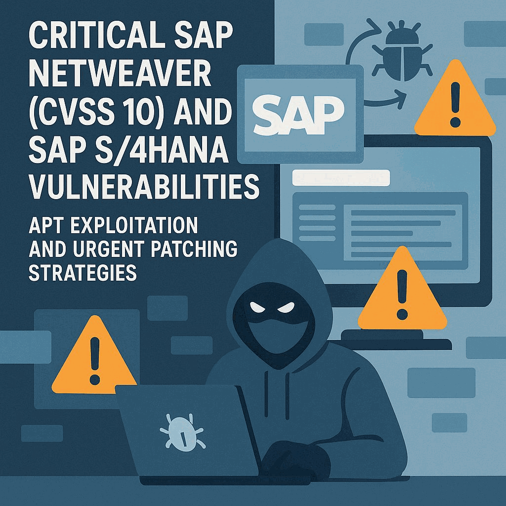 Critical SAP NetWeaver (CVSS 10) and SAP S/4HANA Vulnerabilities: APT Exploitation and Urgent Patching Strategies