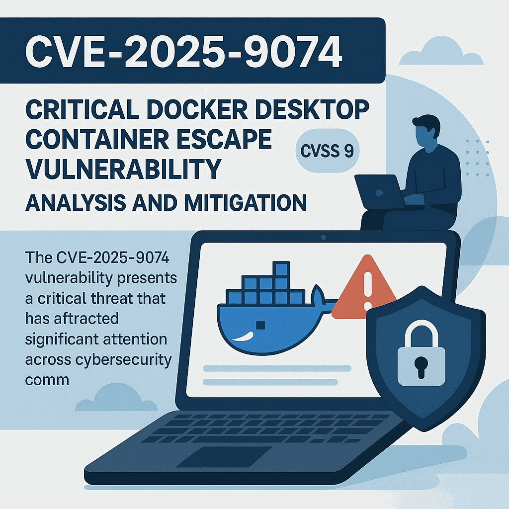 CVE-2025-9074: Critical Docker Desktop Container Escape Vulnerability (CVSS 9.3) – Analysis and Mitigation