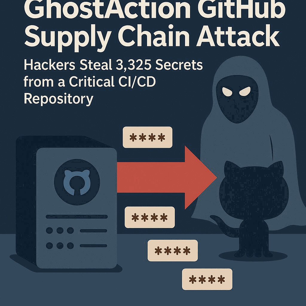 GhostAction GitHub Supply Chain Attack: Hackers Steal 3,325 Secrets from a Critical CI/CD Repository