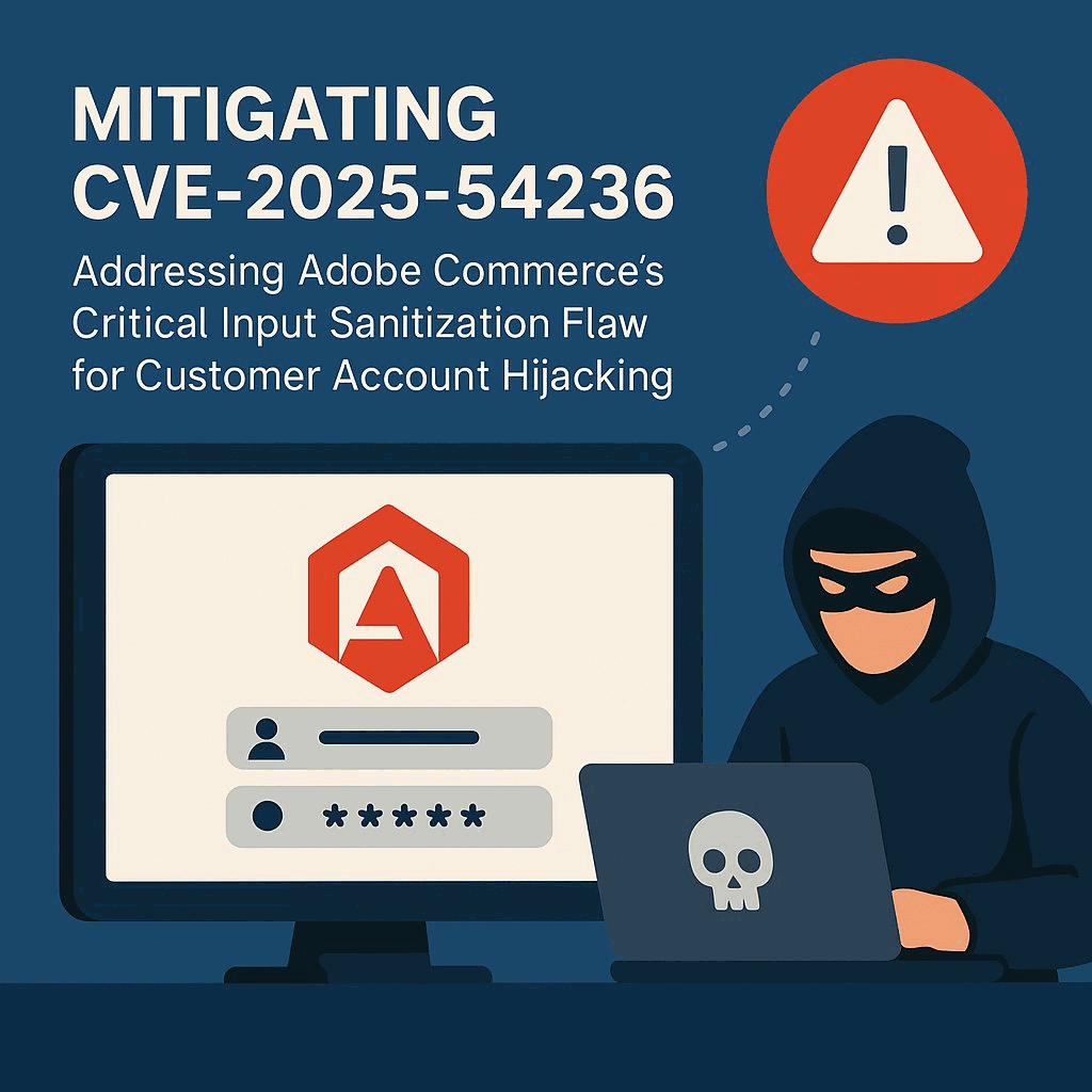 Mitigating CVE-2025-54236: Addressing Adobe Commerce's Critical Input Sanitization Flaw for Customer Account Hijacking