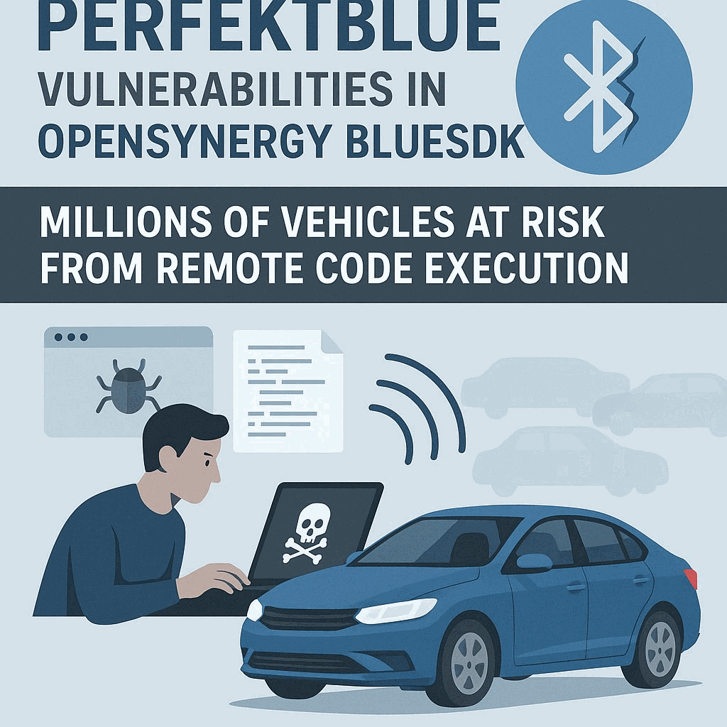 PerfektBlue Vulnerabilities in OpenSynergy BlueSDK: Millions of Vehicles at Risk from Remote Code Execution