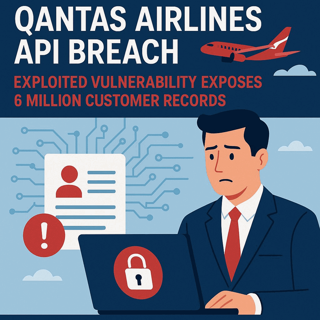 Qantas Airlines API Breach: Exploited Vulnerability Exposes 6 Million Customer Records