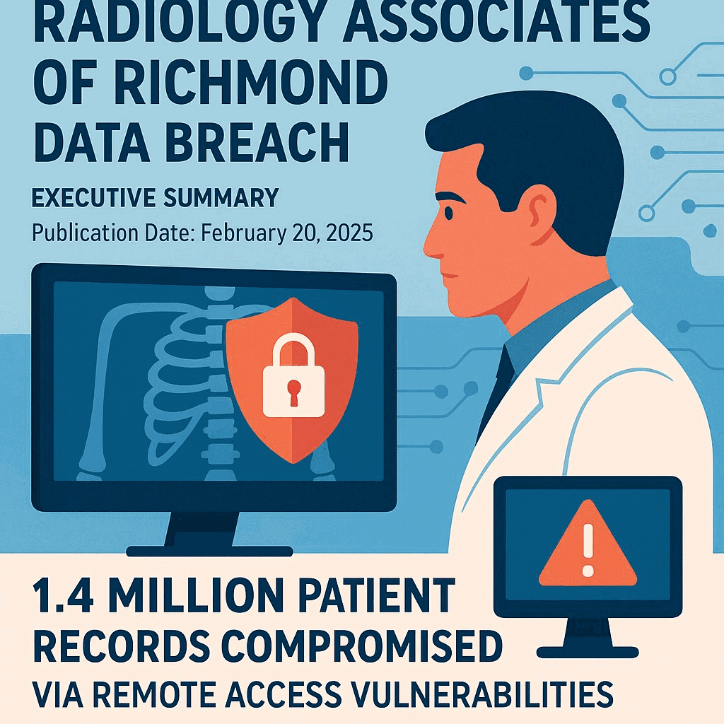 Radiology Associates of Richmond Data Breach: 1.4 Million Patient Records Compromised via Remote Access Vulnerabilities