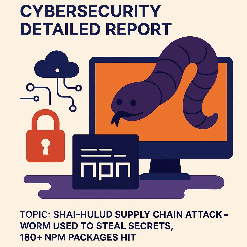 Shai-Hulud Worm Targets NPM Ecosystem, Stealing Secrets from 180+ Packages