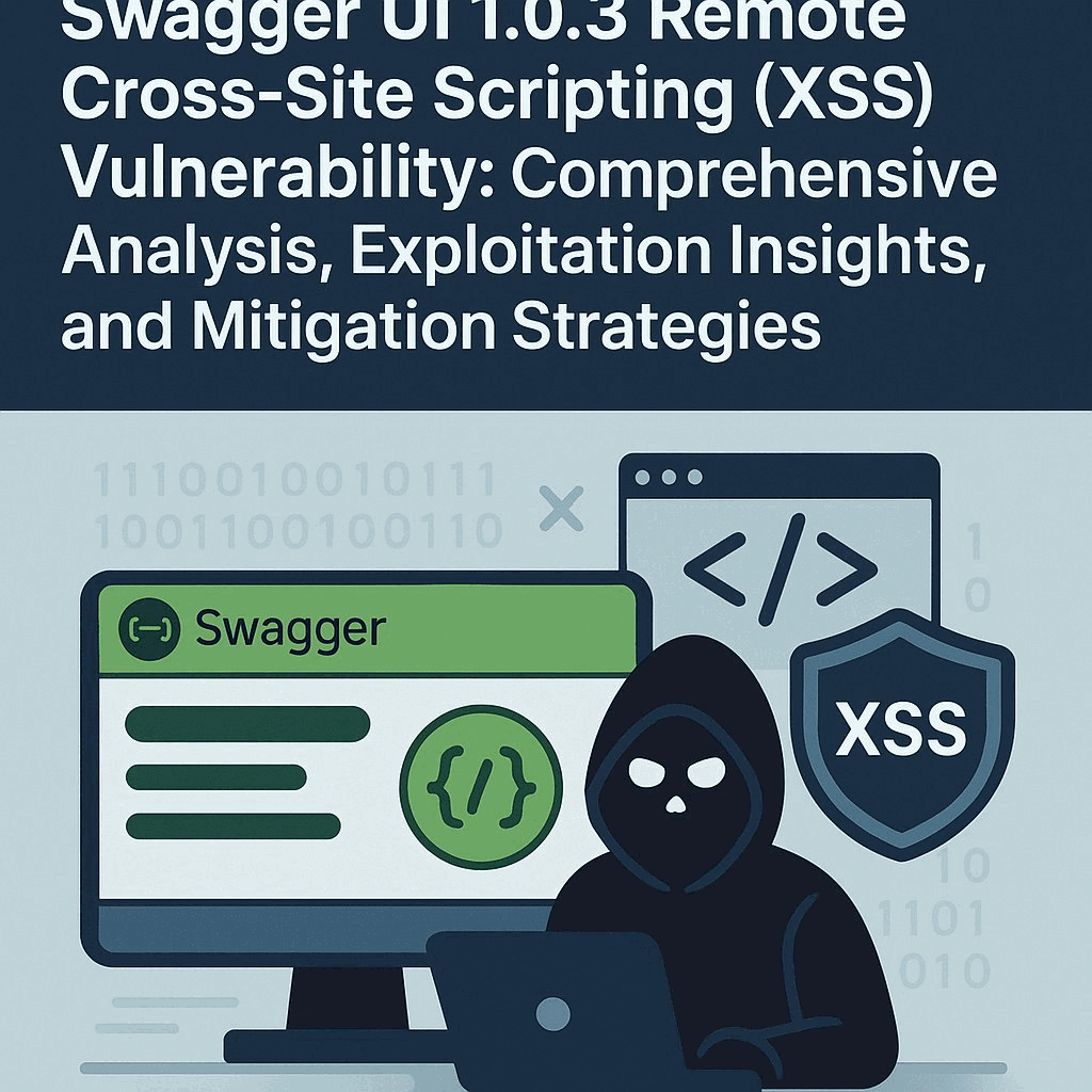 Swagger UI 1.0.3 Remote Cross-Site Scripting (XSS) Vulnerability: Comprehensive Analysis, Exploitation Insights, and Mitigation Strategies