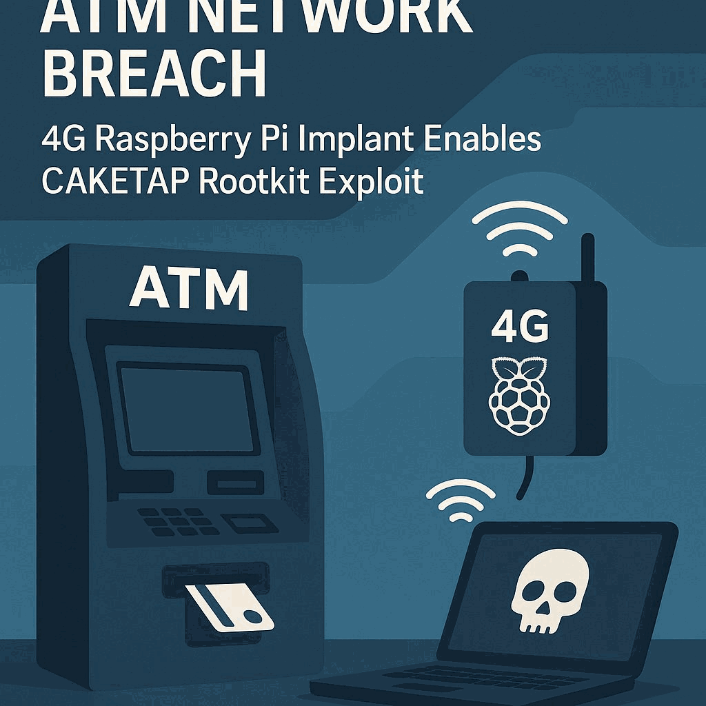 UNC2891 ATM Network Breach: 4G Raspberry Pi Implant Enables CAKETAP Rootkit Exploit