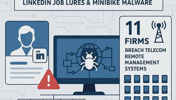 UNC1549 Cyber Attack: LinkedIn Job Lures & MINIBIKE Malware Breach Telecom Remote Management Systems in 11 Firms